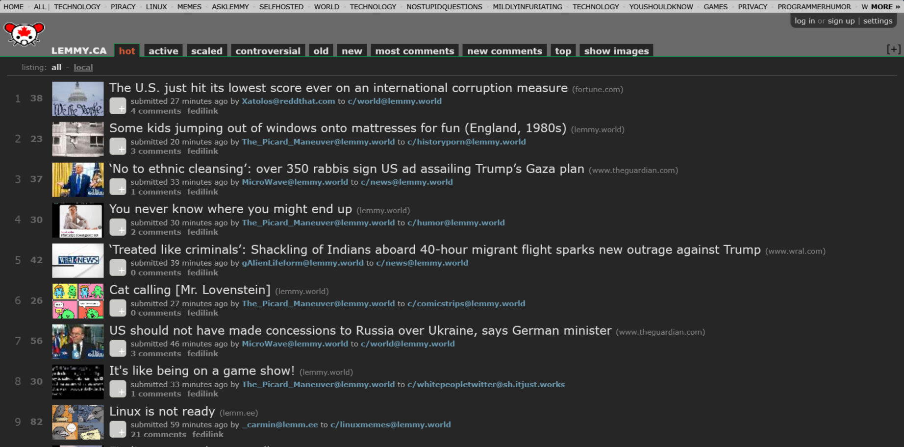 Screenshot of the Mlymym alternative UI.
